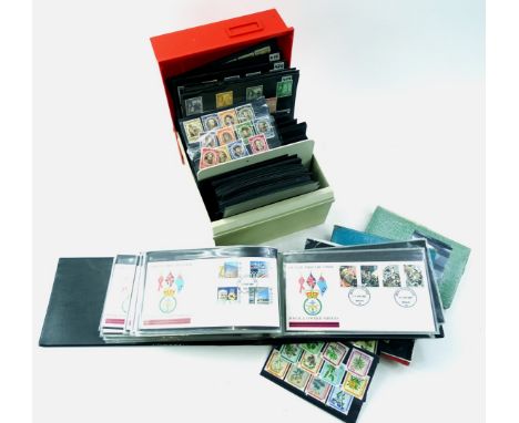Various German first day covers, 1980's, cattle, Europa, various other world used stamps Italy, Malta to include 2½d orange b
