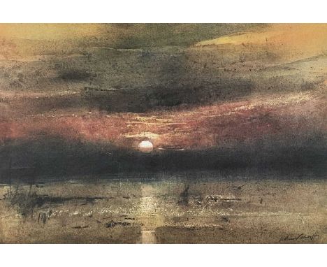 ‡ WILLIAM SELWYN artist proof colour print - sunset over Menai Straits, signed fully in pencilDimensions: 41 x 58cmsProvenanc