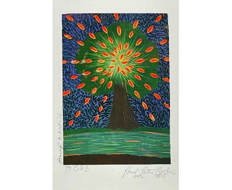 ‡ PAUL PETER PIECH limited edition (18/25) screen print - title to left margin 'Homage to Nature and Dedicated to C &amp; B'D