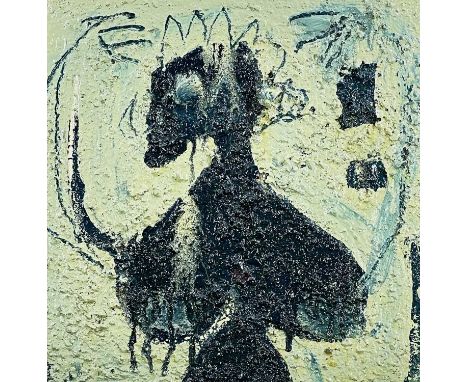 ‡ NEALE HOWELLS oil and construction on panel - entitled verso 'I Am a Man', signed verso and dated 2005Dimensions: 33 x 32cm