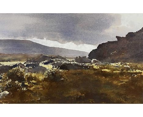 ‡ DAVID TRESS watercolour - entitled verso, 'Carnedd Meibion Owen, Towards the Light', signed Dimensions: 42 x 65cmsProvenanc