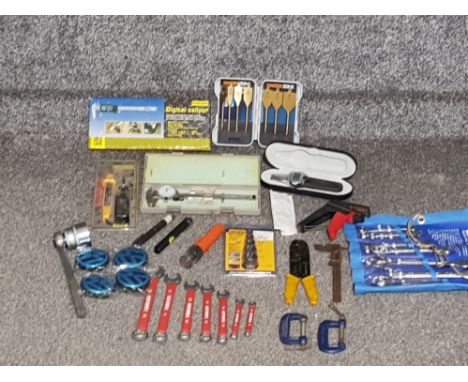 Mixed tools to include spanner sets , digital caliper etc