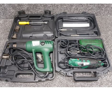 Parkside Precision drill/mini grinder together with heat gun