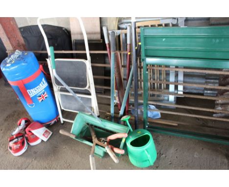 A quantity of gardening tools