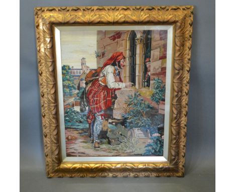 A Berlin Wool Work Tapestry within a gilded frame 79 x 60 cms 
