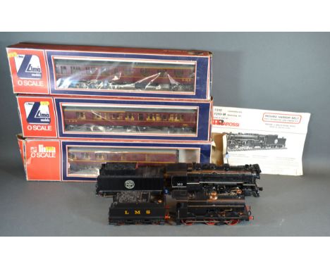 An O Gauge Locomotive by Rivarossi Indiana Habor Belt 0.8.0 Locomotive and Tender Kit together with another O gauge locomotiv