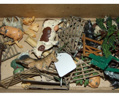 Assorted Britains farmyard animals and figures, and board games (box)
Note:  The Mamod steam engine is now lot 266A 