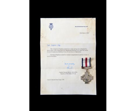 Sold by order of the recipient:The Conspicuous Gallantry Cross, awarded to Lance Corporal Jone Bruce Toge Royal Irish Regimen