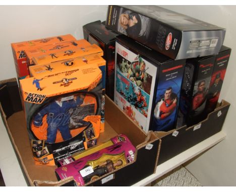 Five Action Man James Bond 007 Limited Edition collectors dolls, all boxed, two The Bond Girls collectors' dolls, and eight o
