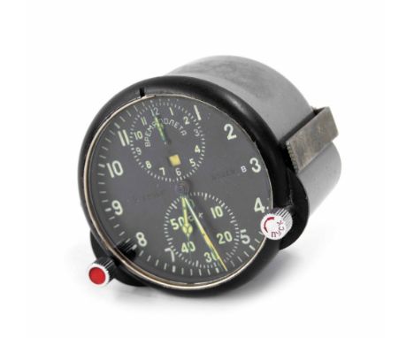 Russian MIG multi-function aircraft clock, with luminous hands, the 3" dial numbered 09260, with two subsidiary chronograph d