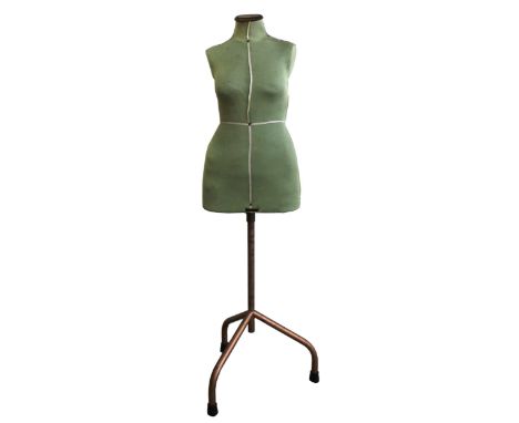 Vintage Singer dressmaker's mannequin,&nbsp;on tripod stand, adjustable - 57" high max 