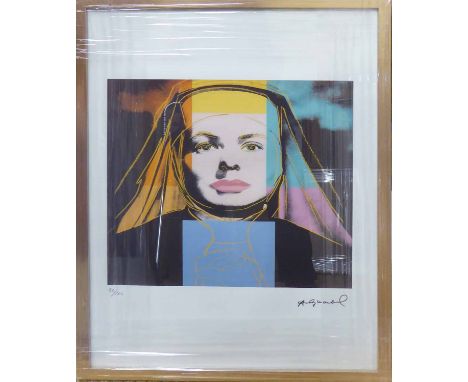 ANDY WARHOL 'Nun', lithograph with Leo Castelli blue stamps verso, and George Israel Editeur embossing lower left, from an ed