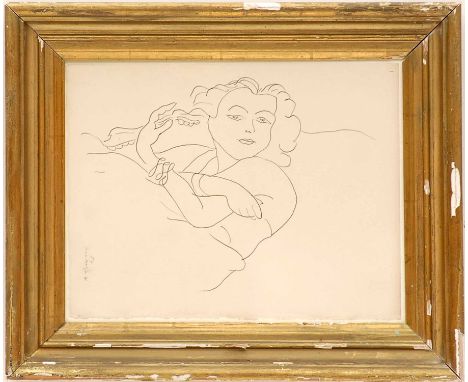 HENRI MATISSE, 1943 very rare collotype on velin d'arches edition 30, copy of hand signed dedication by Matisse to opera sing