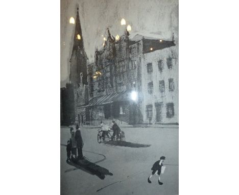 HAROLD RILEY SIGNED SALFORD PALACE PRINT. Signed limited edition print of Salford Palace, Cross Lane, Salford by Harold Riley