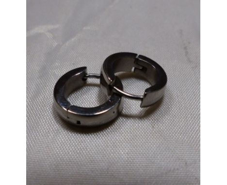 PAIR OF TITANIUM EARRINGS. Pair of titanium earrings