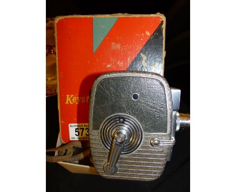 KEYSTONE MOVIE CAMERA. Boxed Keystone vintage movie camera