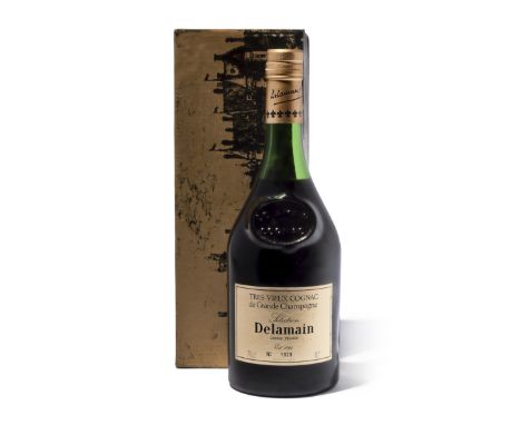 3 bottles Delamain Tres Vieux CognacIn original individual cartons, slightly damaged. Level 5cms