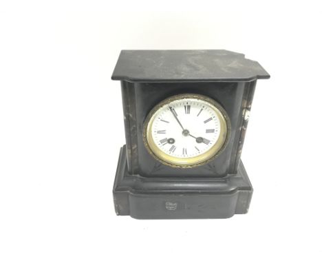 A vintage slate mantle clock no reserve.