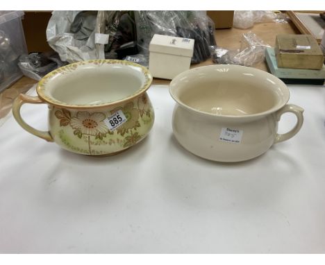 Two ceramic chamber pots.