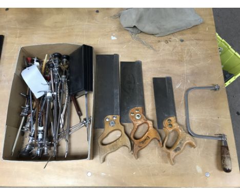 Vintage medical instruments &amp; carpenters saws