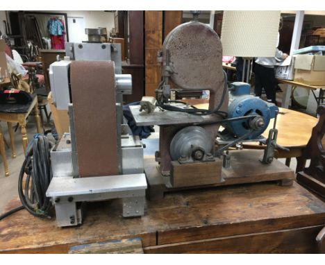 A Belt sander and table top jigsaw