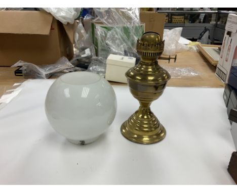 Brass oil lamp.