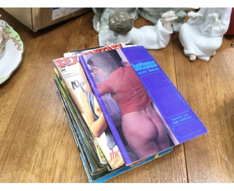 A collection of vintage adult magazines