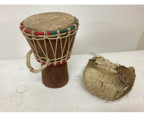 Bongo drums &amp; armadillo basket