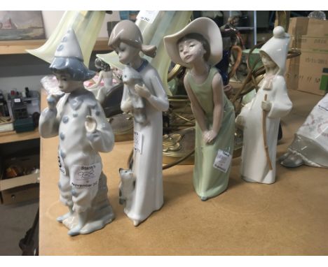 Two Lladro figures and two conforming figures (4) NO RESERVE
