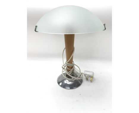 Ikea Kvintol frosted glass vintage mushroom table light, approximately 35cm tall. Untested.