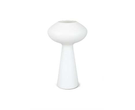 LISA JOHANSSON-PAPE (1907-1989)&nbsp;An opaque mushroom glass table lamp by Lisa Johansson-Pape. Finland, c.1960. 43cm (H)