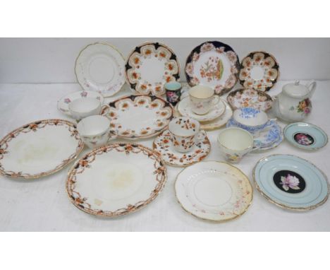 A collection of decorative tea ware including teacups, saucers and plates (trios). Comprising of Royal Albert, Derby Posies, 