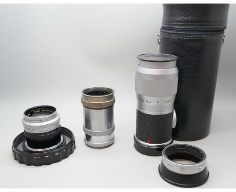 A Prime f=13.5cm, 1:45 lens, Ernst Leitz and extension tubes