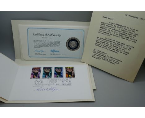 A First Edition Proof sterling silver commemorative medal, Namibia: United Nations Direct Responsibility, issued personally b