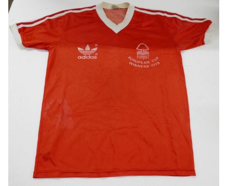 A Nottingham Forest Football Club 1979-1980, European Cup Winners home shirt, size medium