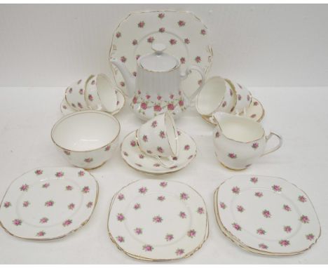 A collection of mixed china to include Royal Crown Pottery tea service with rose pattern, Delphine tea service and Doulton di