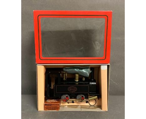 A boxed Mamod steam railway engine 