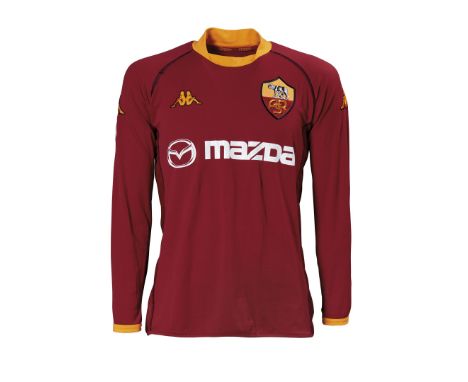 Emerson - A.S. Roma  - Stagione 2002-2003  Maglia gara Kappa, a maniche lunghe, taglia XL. Sul fronte: sponsor commerciale Ma