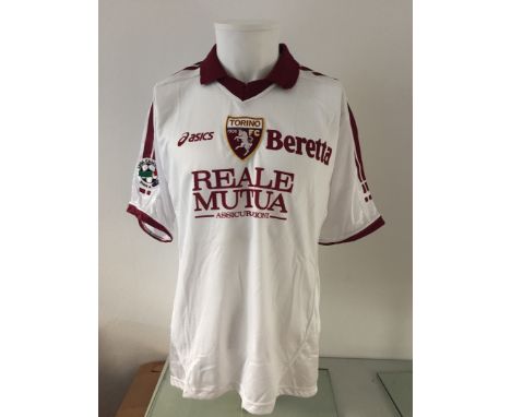 Roberto Muzzi - Torino F.C.  - Stagione 2006-2007  Maglia gara away Asics, a maniche corte, taglia XL. Sul fronte: sponsor co