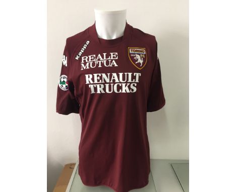 Paolo  Zanetti - Torino F. C.  - Stagione 2008-2009  Maglia gara Kappa a maniche corte, taglia XL. Sul fronte: sponsor commer