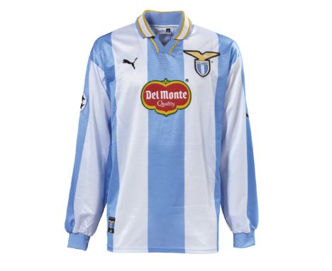 Juan Sebastián Verón - S.S. Lazio  - Stagione 1999-2000  Maglia gara Puma, a maniche lunghe, taglia XL. Sul fronte: sponsor c