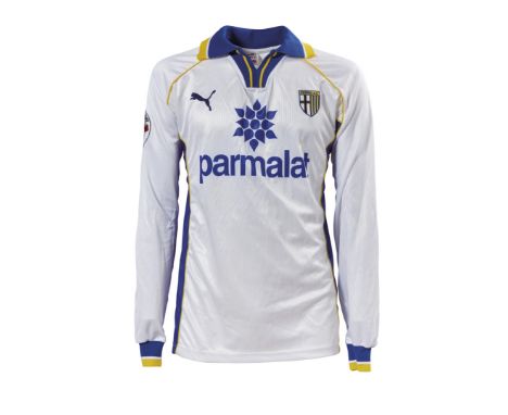 Pierluigi Orlandini - Parma A.C.  - Stagione 1997-1998  Maglia gara away Puma a maniche lunghe, taglia XL. Sul fronte: sponso