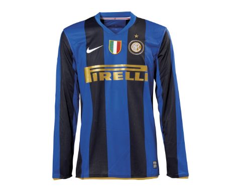 Esteban Cambiasso - F.C. Inter Esteban Cambiasso - F.C. Inter  – Stagione 2008-2009 Maglia gara Nike, a maniche lunghe, tagli