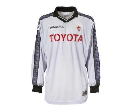 Francesco Toldo - A.C. Fiorentina  - Stagione 2000-2001  Maglia gara Diadora, a maniche lunghe, taglia XL. Sul fronte: sponso