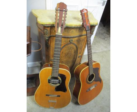 Two acoustic guitars to include an EKO guitar and a twelve string guitar 