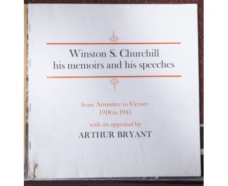 Churchill ( Winston S.) ‘His Memoirs and His Speeches 1918 to 1945’ Decca Records, London 1964 with Appraisal by Arthur Bryan