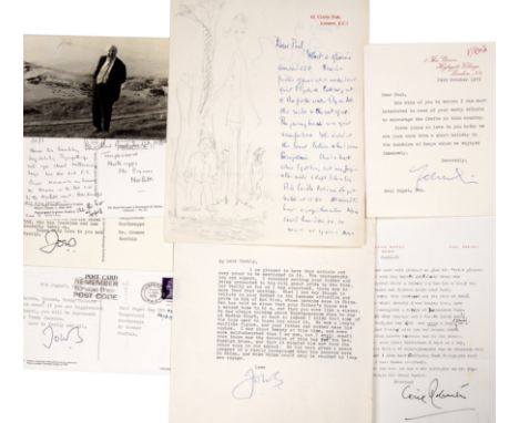 Autographed Correspondence: John Betjeman English Poet Laureate (1906-1984) to Paul Paget (British Architect (1901-1985) m/s 