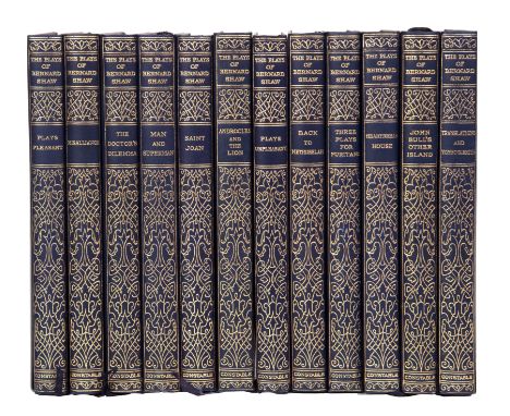 Shaw (George Bernard) The Plays thereof pocket ed. Constable, London 1926. 12 vols. blue leather with gilt signature in outer