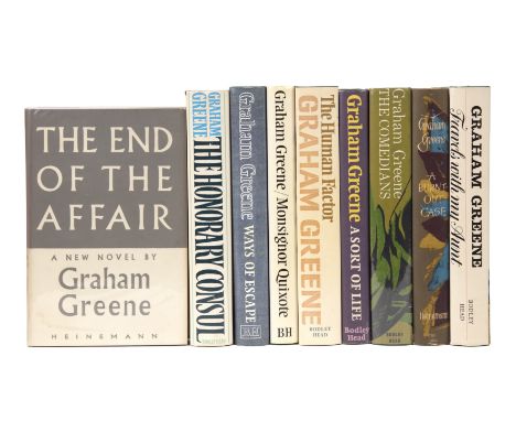 Greene (Graham). 'The End of The Affair' 1st Ed. Heinemann 1951, grey cloth with d/w plus a collection of eight further title