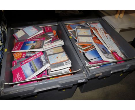 Two boxes of miscellaneous Ordnance Survey maps